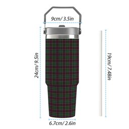 ScotsTee Shop Scottish Crosby Tartan Flip Straw Tumbler 20oz 30oz
