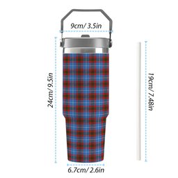 ScotsTee Shop Scottish Crichton Tartan Flip Straw Tumbler 20oz 30oz