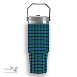 ScotsTee Shop Scottish Campbel of Cawdor Ancient Tartan Flip Straw Tumbler 20oz 30oz