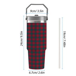 ScotsTee Shop Scottish Byres Tartan Flip Straw Tumbler 20oz 30oz