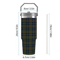 ScotsTee Shop Scottish Cameron of Lochiel Hunting Modern Tartan Flip Straw Tumbler 20oz 30oz