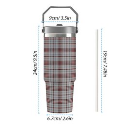 ScotsTee Shop Scottish Clayton Tartan Flip Straw Tumbler 20oz 30oz