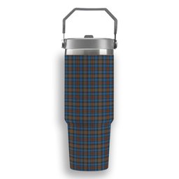 ScotsTee Shop Scottish Cockburn Brown Ancient Tartan Flip Straw Tumbler 20oz 30oz