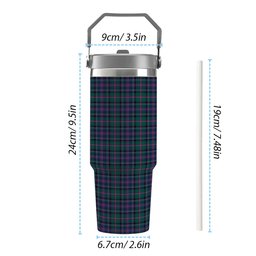 ScotsTee Shop Scottish Cooper Modern Tartan Flip Straw Tumbler 20oz 30oz