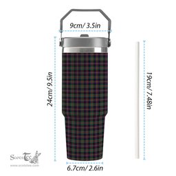 ScotsTee Shop Scottish Cameron Highlanders of Ottawa Tartan Flip Straw Tumbler 20oz 30oz