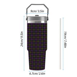ScotsTee Shop Scottish Chalmers Tartan Flip Straw Tumbler 20oz 30oz