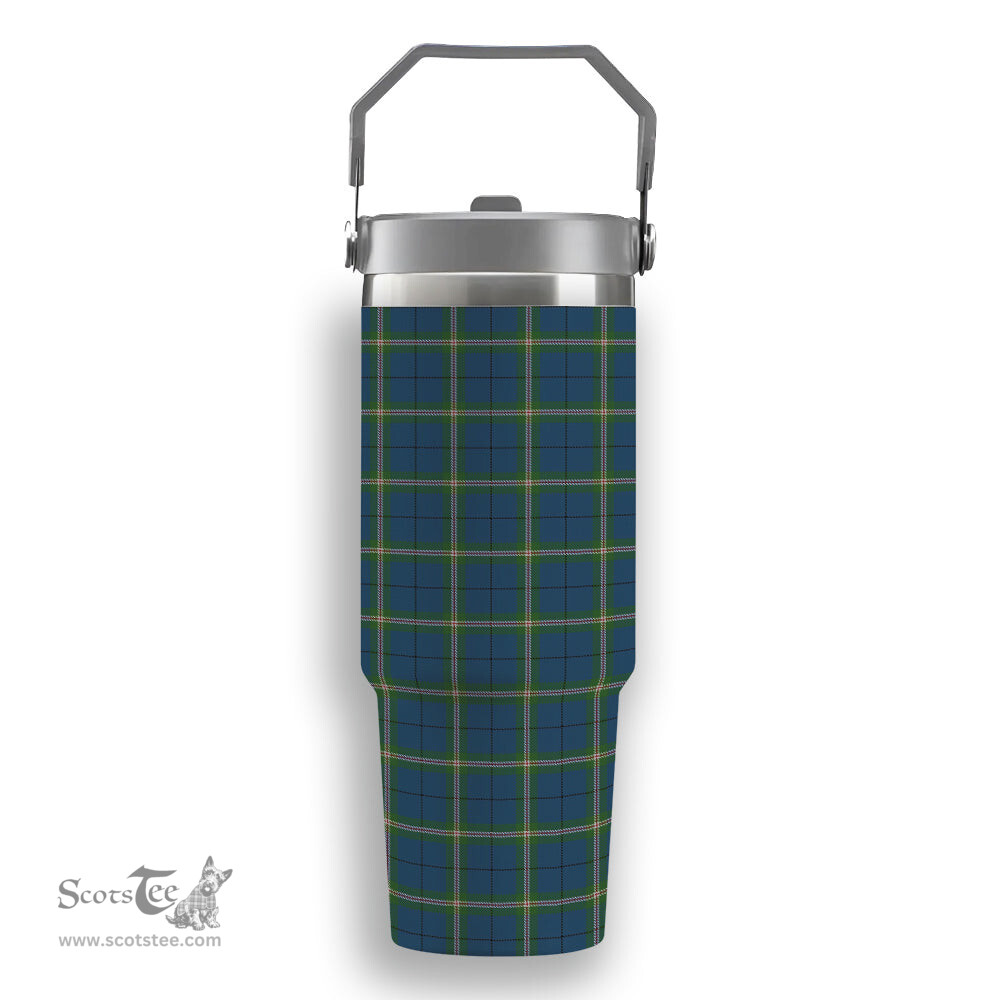 ScotsTee Shop Scottish Cleland Tartan Flip Straw Tumbler 20oz 30oz
