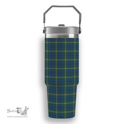 ScotsTee Shop Scottish Cleland Tartan Flip Straw Tumbler 20oz 30oz