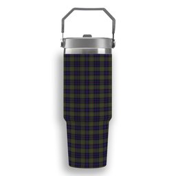 ScotsTee Shop Scottish Clelland SC Tartan Flip Straw Tumbler 20oz 30oz