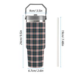ScotsTee Shop Scottish Cameron of Erracht Dress Ancient Tartan Flip Straw Tumbler 20oz 30oz