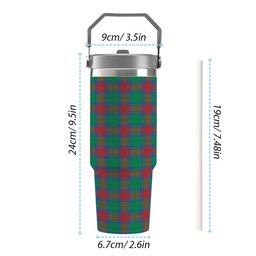 ScotsTee Shop Scottish Cranstoun Dress Ancient Tartan Flip Straw Tumbler 20oz 30oz