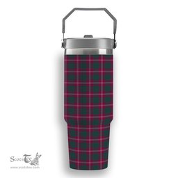 ScotsTee Shop Scottish Crawford Red Modern Tartan Flip Straw Tumbler 20oz 30oz