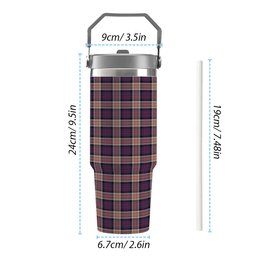 ScotsTee Shop Scottish Carnegie 2 Tartan Flip Straw Tumbler 20oz 30oz