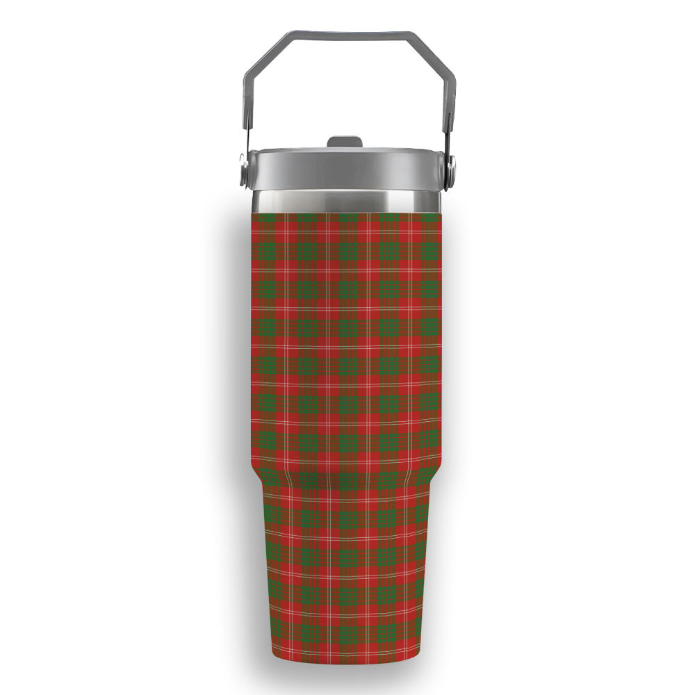 ScotsTee Shop Scottish Crawford Red Ancient Tartan Flip Straw Tumbler 20oz 30oz