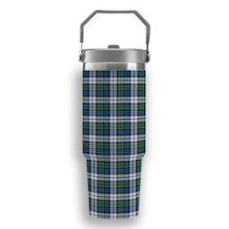 ScotsTee Shop Scottish Colquhoun Dress Ancient Tartan Flip Straw Tumbler 20oz 30oz