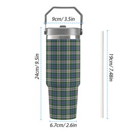 ScotsTee Shop Scottish Coulter Dress Tartan Flip Straw Tumbler 20oz 30oz