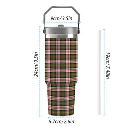 ScotsTee Shop Scottish Carnegie Dress Ancient Tartan Flip Straw Tumbler 20oz 30oz