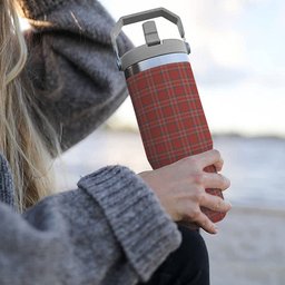 ScotsTee Shop Scottish Burnett Hunting Ancient Tartan Flip Straw Tumbler 20oz 30oz