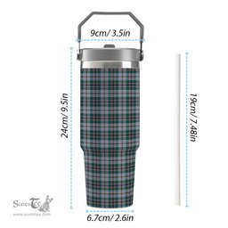 ScotsTee Shop Scottish Craig Modern Tartan Flip Straw Tumbler 20oz 30oz