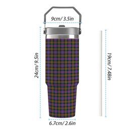 ScotsTee Shop Scottish Carnegie Ancient Tartan Flip Straw Tumbler 20oz 30oz