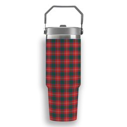 ScotsTee Shop Scottish Chisholm SC Tartan Flip Straw Tumbler 20oz 30oz