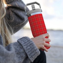 ScotsTee Shop Scottish Burnett Modern Tartan Flip Straw Tumbler 20oz 30oz