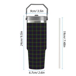 ScotsTee Shop Scottish Cunningham Hunting Tartan Flip Straw Tumbler 20oz 30oz