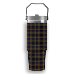 ScotsTee Shop Scottish Clelland Modern Tartan Flip Straw Tumbler 20oz 30oz