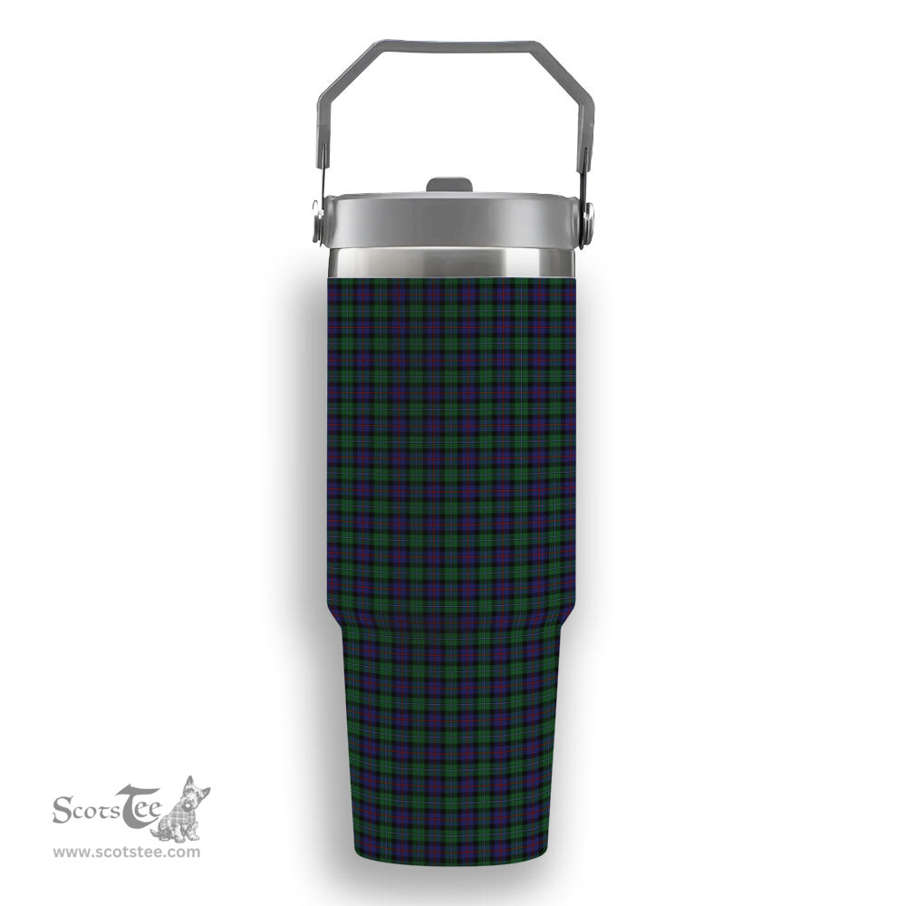 ScotsTee Shop Scottish Campbell of Cawdor Tartan Flip Straw Tumbler 20oz 30oz