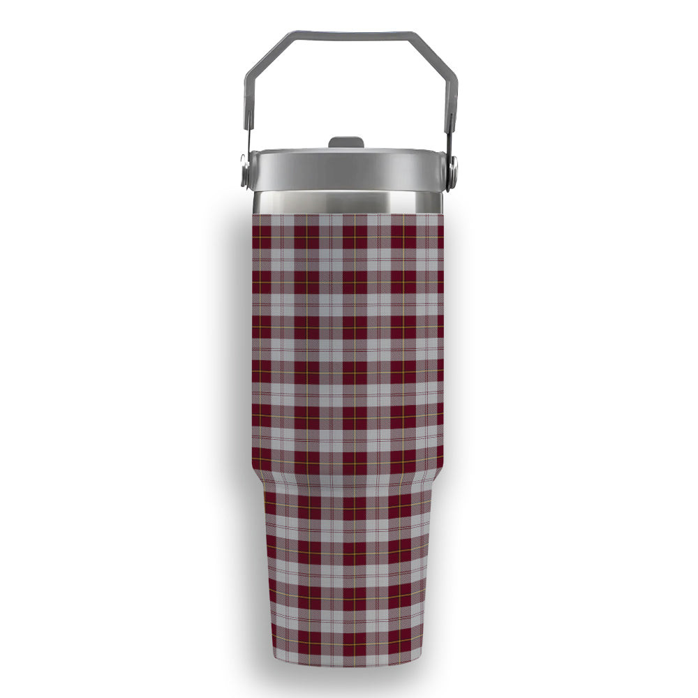 ScotsTee Shop Scottish Cunningham Dress Burgundy Dance Tartan Flip Straw Tumbler 20oz 30oz