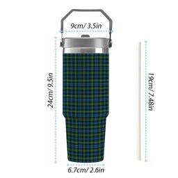ScotsTee Shop Scottish Campbell of Argyll no guards Tartan Flip Straw Tumbler 20oz 30oz