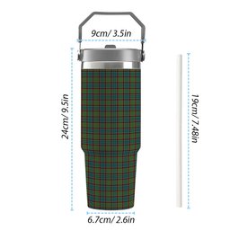 ScotsTee Shop Scottish Cunningham Hunting Ancient Tartan Flip Straw Tumbler 20oz 30oz