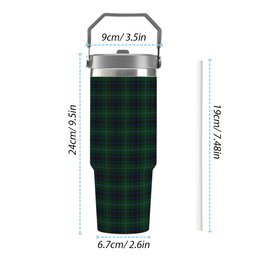 ScotsTee Shop Scottish Cash MacTavish Tartan Flip Straw Tumbler 20oz 30oz