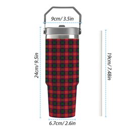 ScotsTee Shop Scottish Charteris Tartan Flip Straw Tumbler 20oz 30oz
