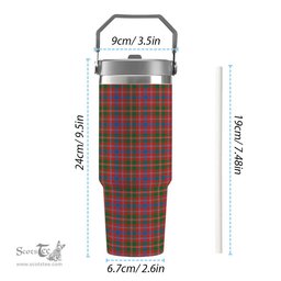 ScotsTee Shop Scottish Donald of Glenaladale Ancient Tartan Flip Straw Tumbler 20oz 30oz
