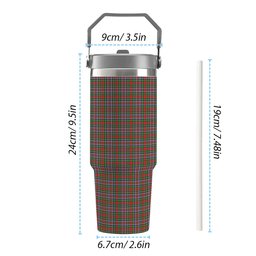 ScotsTee Shop Scottish Dundee Wallace Tartan Flip Straw Tumbler 20oz 30oz