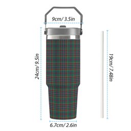 ScotsTee Shop Scottish Galbraith Old Ancient Tartan Flip Straw Tumbler 20oz 30oz