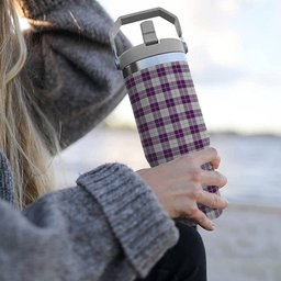 ScotsTee Shop Scottish Dunlop Dress Tartan Flip Straw Tumbler 20oz 30oz