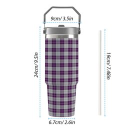 ScotsTee Shop Scottish Dunlop Dress Tartan Flip Straw Tumbler 20oz 30oz