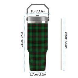 ScotsTee Shop Scottish Ged Tartan Flip Straw Tumbler 20oz 30oz