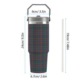 ScotsTee Shop Scottish Galbraith Old Modern Tartan Flip Straw Tumbler 20oz 30oz