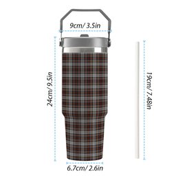 ScotsTee Shop Scottish Douglas Ancient Dress WCWM Tartan Flip Straw Tumbler 20oz 30oz