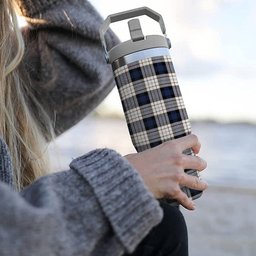ScotsTee Shop Scottish Fergusson Dress Tartan Flip Straw Tumbler 20oz 30oz