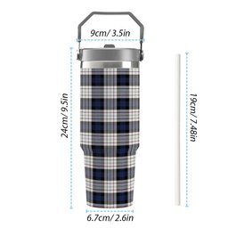 ScotsTee Shop Scottish Fergusson Dress Tartan Flip Straw Tumbler 20oz 30oz