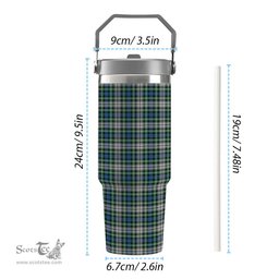 ScotsTee Shop Scottish Davidson of Tulloch Dress Ancient Tartan Flip Straw Tumbler 20oz 30oz