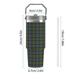 ScotsTee Shop Scottish Donald of Clan Ranald Ancient Tartan Flip Straw Tumbler 20oz 30oz