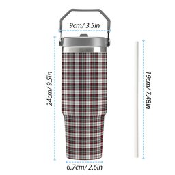 ScotsTee Shop Scottish Dunbar Plaid Modern Tartan Flip Straw Tumbler 20oz 30oz