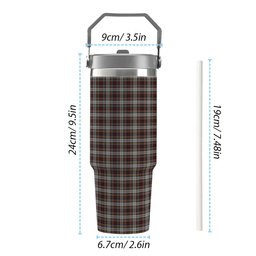 ScotsTee Shop Scottish Douglas Ancient Dress Tartan Flip Straw Tumbler 20oz 30oz