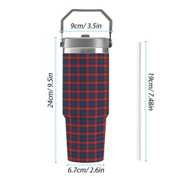 ScotsTee Shop Scottish Fraser of Lovat Modern Tartan Flip Straw Tumbler 20oz 30oz