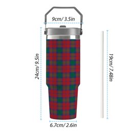 ScotsTee Shop Scottish Fotheringham Tartan Flip Straw Tumbler 20oz 30oz